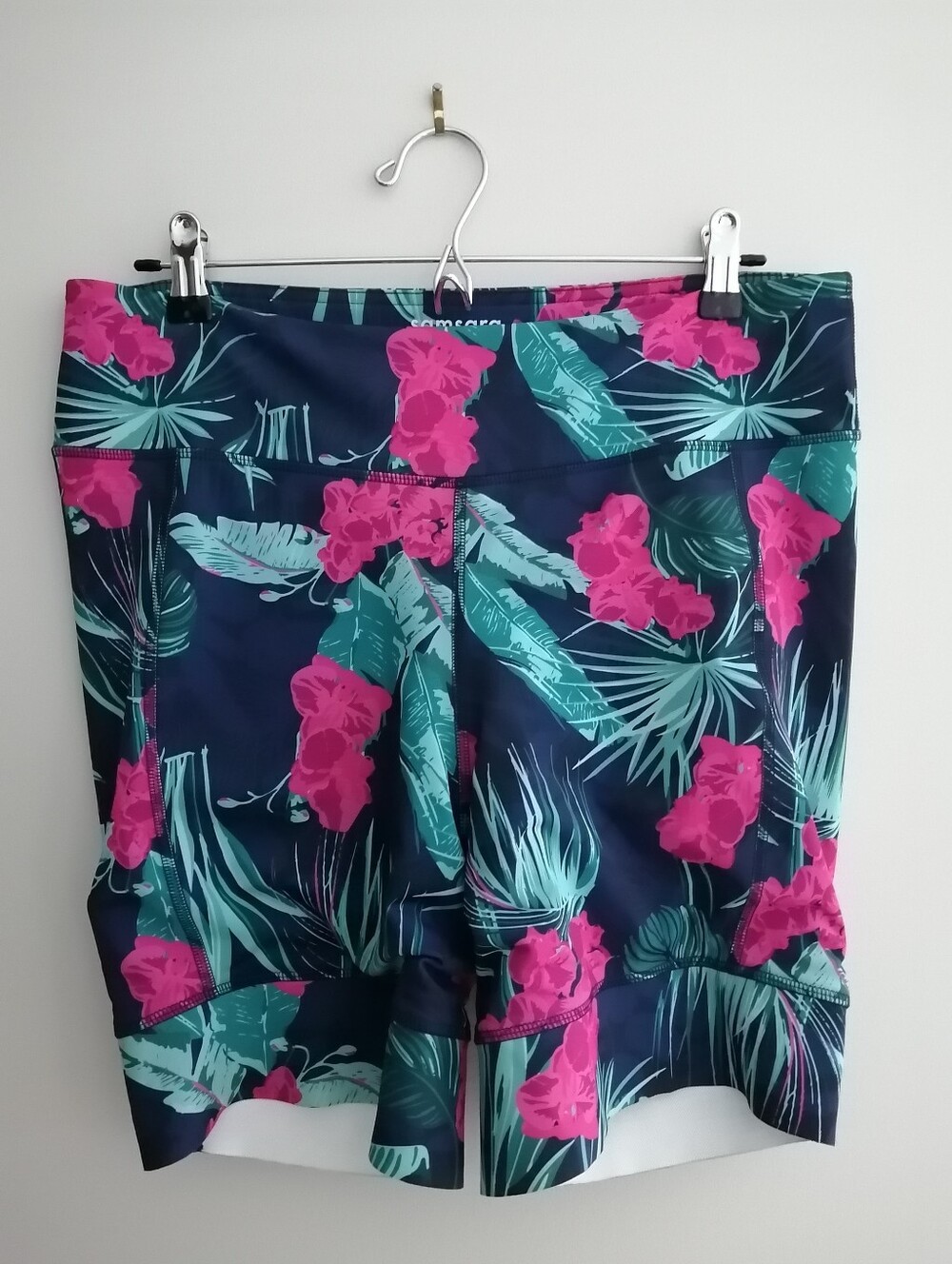 Samsara Padded Cycling Shorts Tropical Floral  Plants Print Woman's XL